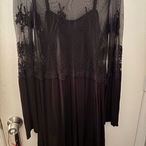 Altar'd State Black Lace Long Sleeve Dress